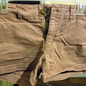 AE Pink Khaki Shortie Shorts